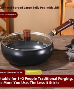 Alternative view of Big Belly Iron Pot Deep Nitrogen Uncoated Thickened Non-stick Cooking Stew
