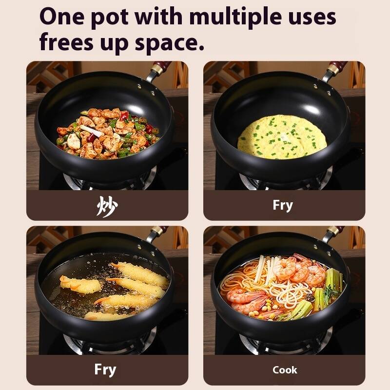 Big Belly Iron Pot Deep Nitrogen Uncoated Thickened Non-stick Cooking Stew - Image 8